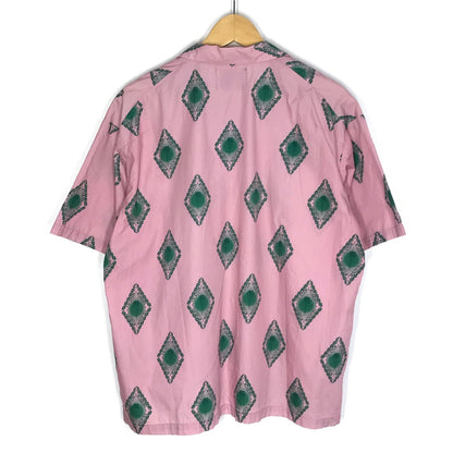 SON OF THE CHEESE | サノバチーズ Emblem Aloha Shirt 総柄 半袖シャツ SC2410-SH06 ピンク サイズ：L【倉吉店】