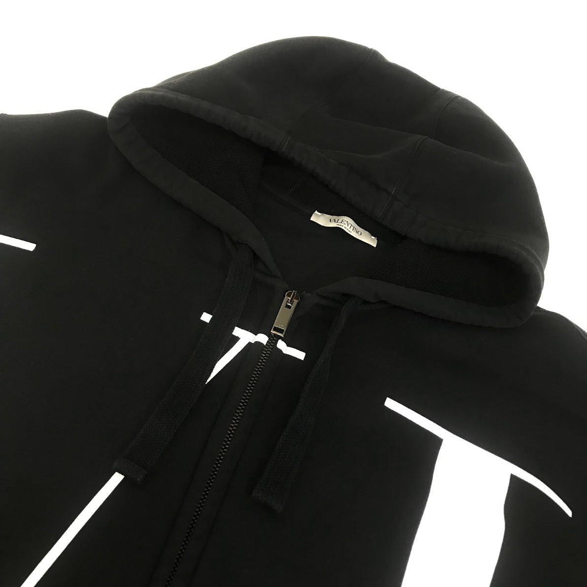 Valentino | ヴァレンチノ VLTNビッグプリント ジップパーカー パーカー SV3MF12L592 ブラック サイズ：L【倉吉店】