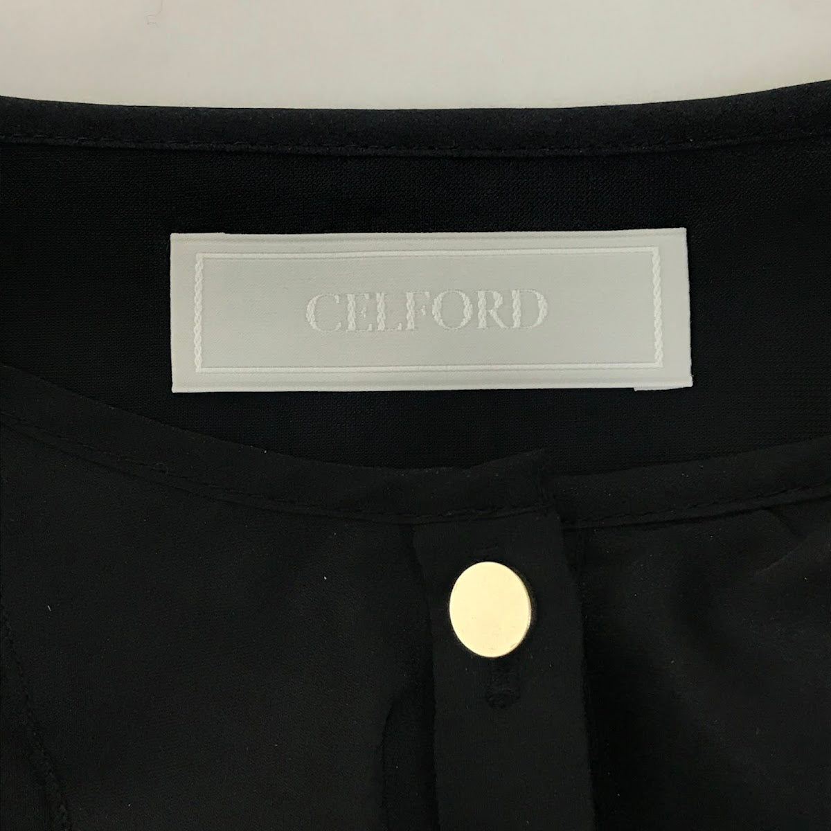 CELFORD | セルフォード フリルシアーブラウス ブラウス CWFB235039 ブラック サイズ：38【倉吉店】