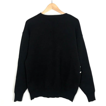 X-girl | エックスガール FACE JACQUARD KNIT TOP フェイス ジャガードニットトップ ニット 105233015004 ブラック【倉吉店】