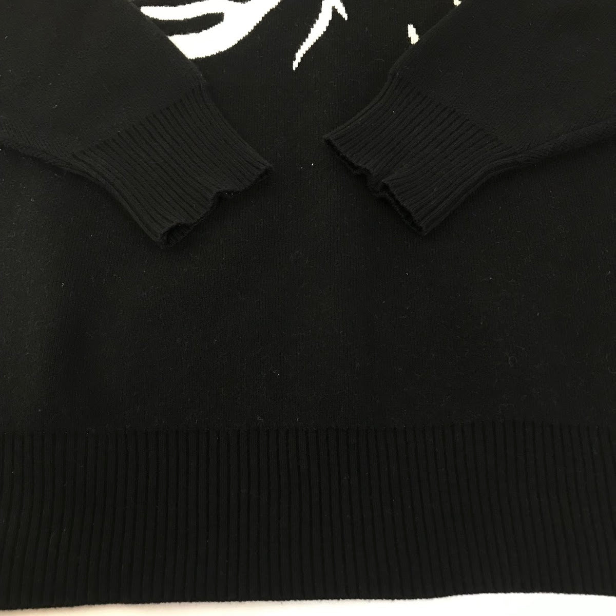 X-girl | エックスガール FACE JACQUARD KNIT TOP フェイス ジャガードニットトップ ニット 105233015004 ブラック【倉吉店】