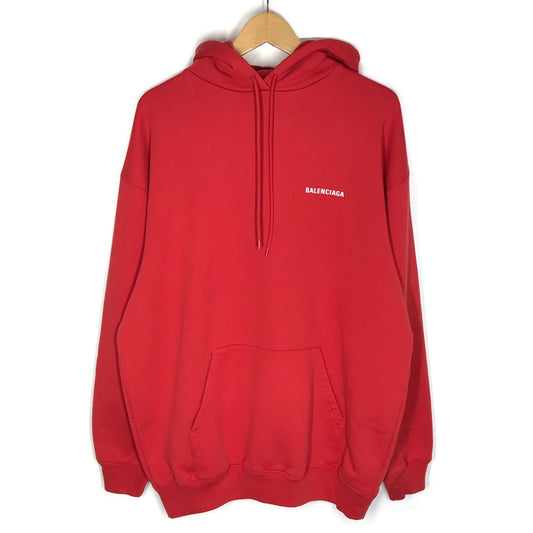 BALENCIAGA | バレンシアガ バックロゴパーカー プルオーバーパーカー パーカー 578135 TIV84 レッド サイズ：S【倉吉店】