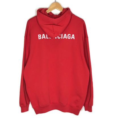 BALENCIAGA | バレンシアガ バックロゴパーカー プルオーバーパーカー パーカー 578135 TIV84 レッド サイズ：S【倉吉店】