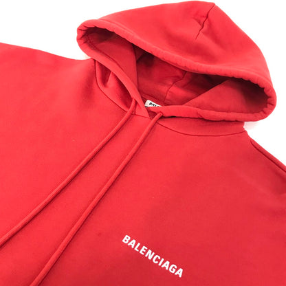BALENCIAGA | バレンシアガ バックロゴパーカー プルオーバーパーカー パーカー 578135 TIV84 レッド サイズ：S【倉吉店】