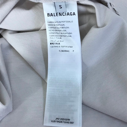 BALENCIAGA | バレンシアガ 24SS STENCIL TYPE ダメージ加工ロゴプリントTシャツ 半袖Ｔシャツ 764235 TQVA3 ベージュ サイズ：S【倉吉店】