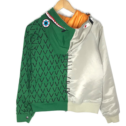 A BATHING APE | アベイシングエイプ × AMBUSH(アンブッシュ) ハーフシャークアリゲーターパーカー パーカー グリーン サイズ：XS【倉吉店】