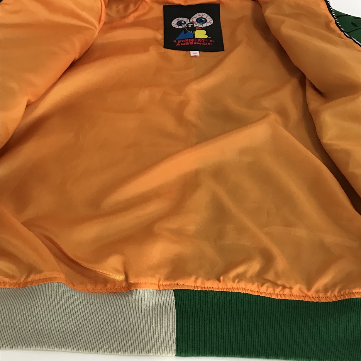 A BATHING APE | アベイシングエイプ × AMBUSH(アンブッシュ) ハーフシャークアリゲーターパーカー パーカー グリーン サイズ：XS【倉吉店】