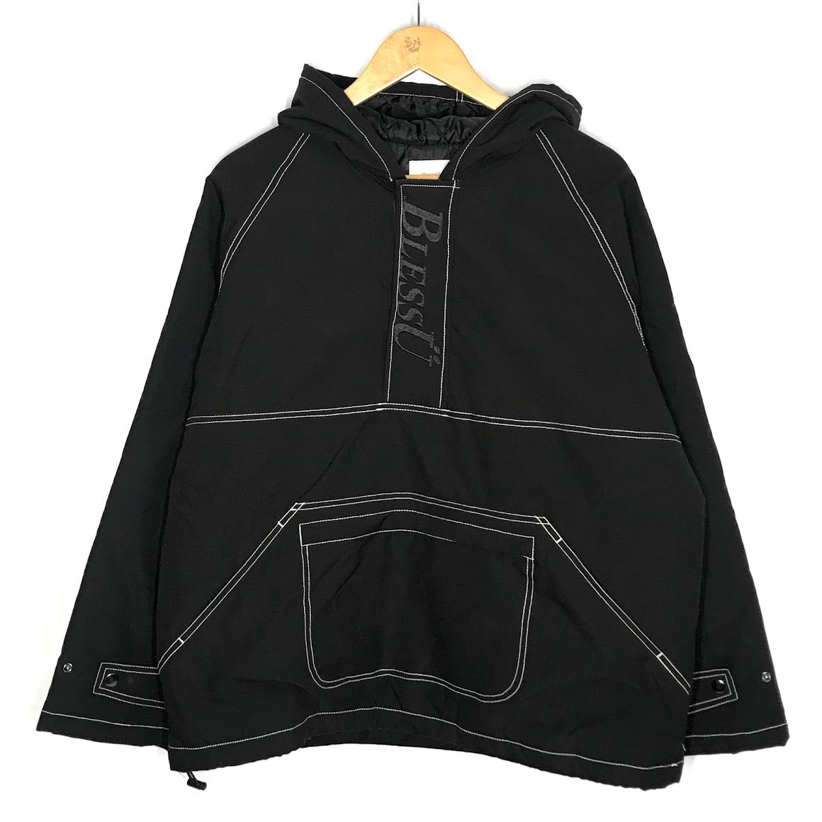 BLESS | ブレス Quilting Stitch Half Zip Anorak ハーフジップ アノラックパーカー 中綿ジャケット BU0049 ブラック【倉吉店】