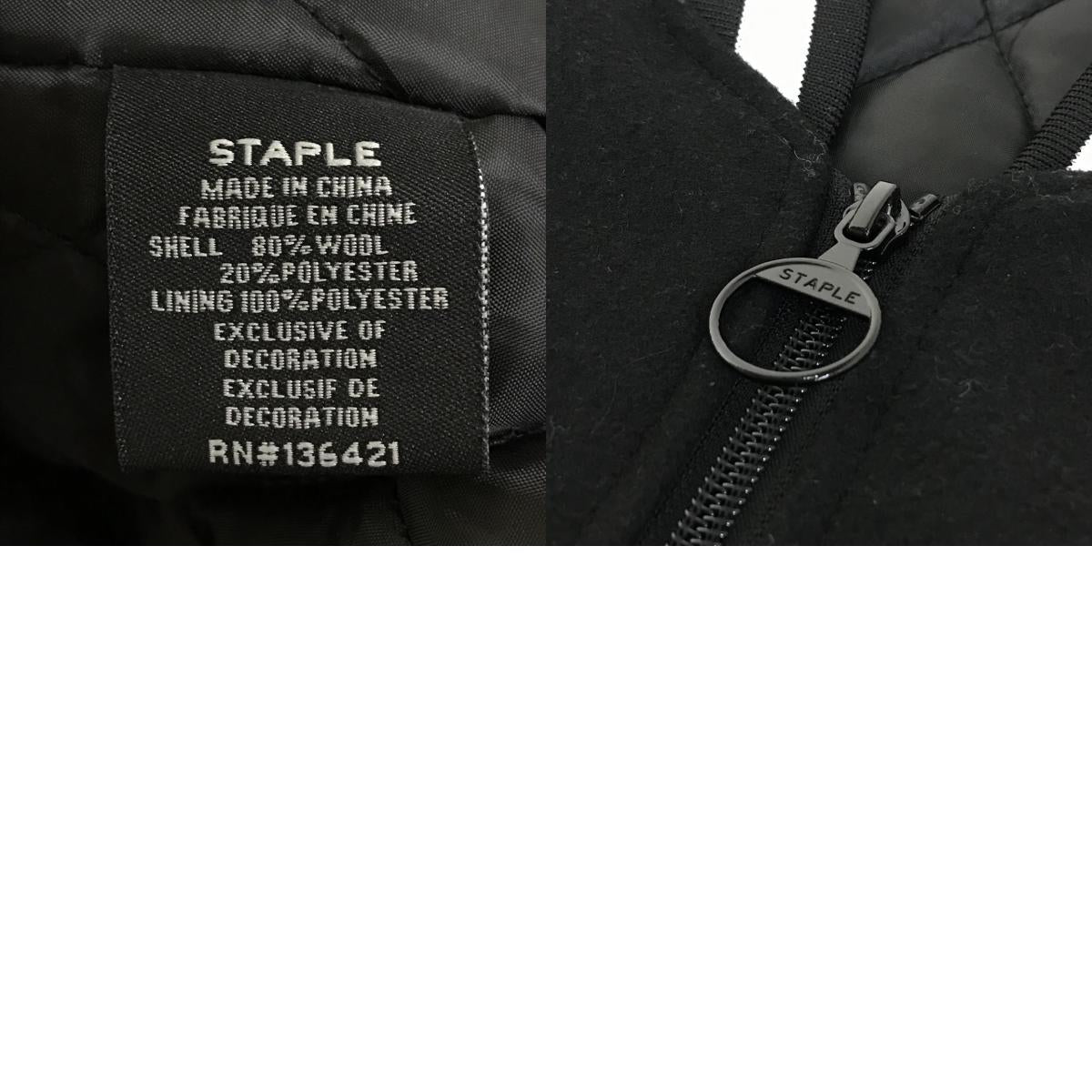 STAPLE | ステイプルステープル スタジャン ブラック サイズ：XL【倉吉店】