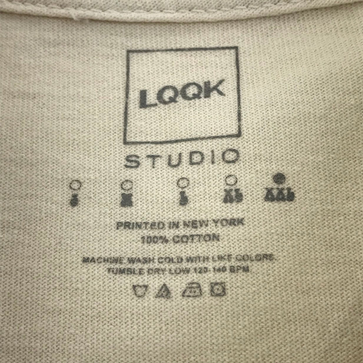 LQQK STUDIO | ルックスタジオ KIWI FRUIT TEE キウイフルーツ 半袖Ｔシャツ ベージュ サイズ：XXL【倉吉店】
