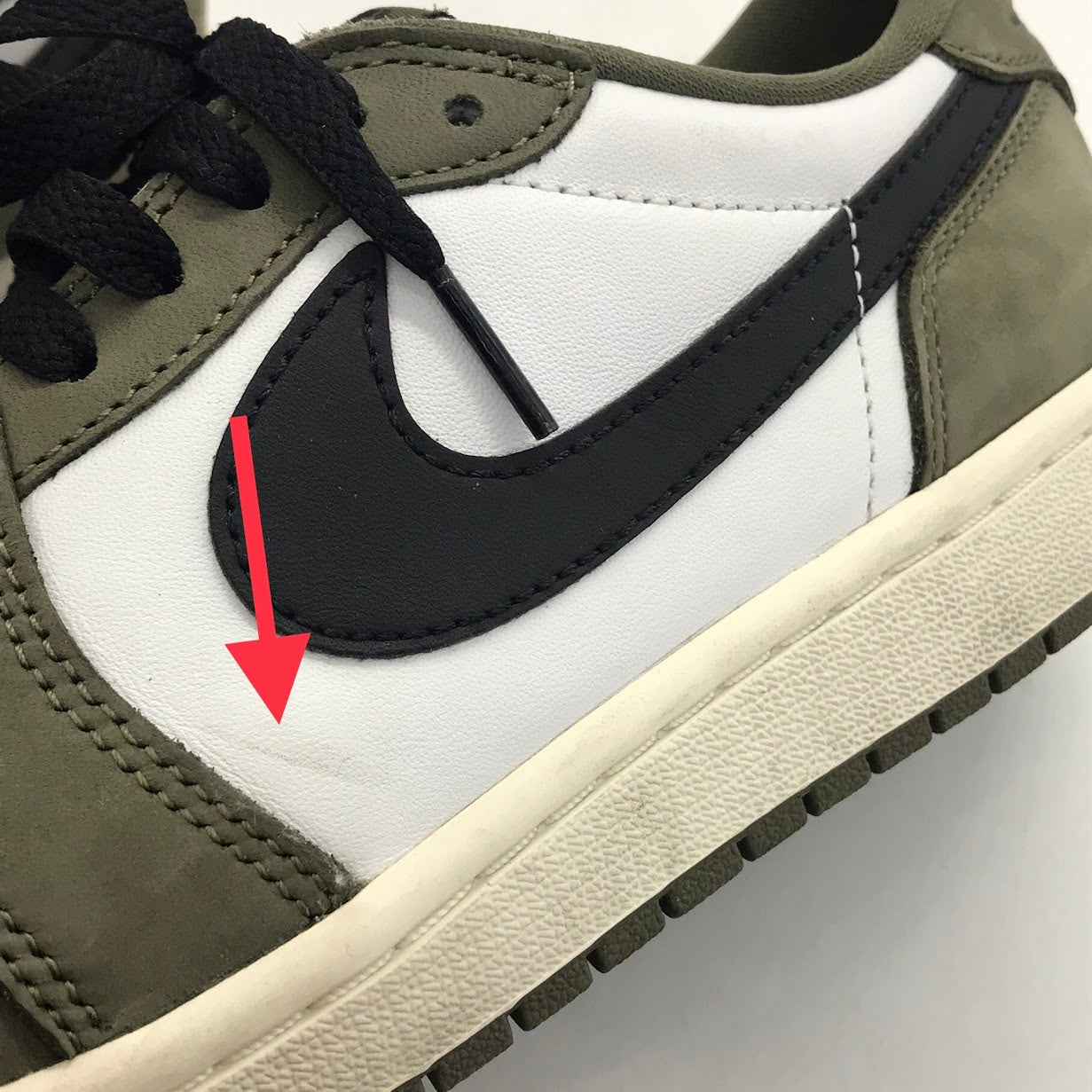 NIKE | ナイキ AIR JORDAN 1 LOW OG 'MEDIUM OLIVE' スニーカー HQ6998-200 オリーブ 26.5cm【倉吉店】