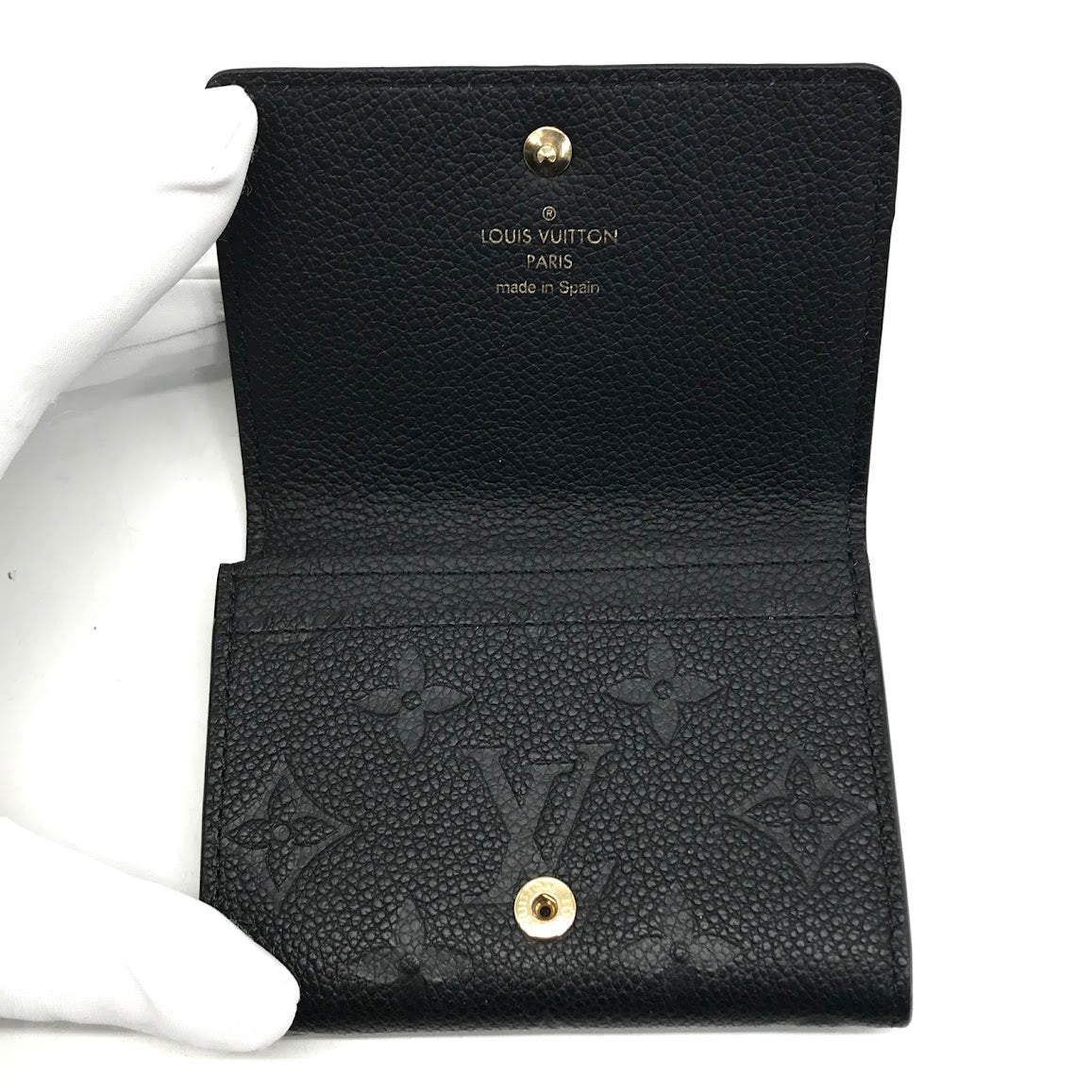 LOUIS VUITTON | ルイ・ヴィトン モノグラム アンプラント カードケース アンヴェロップ･カルト ドゥ ヴィジット カードケース M58456 ブラック【倉吉店】