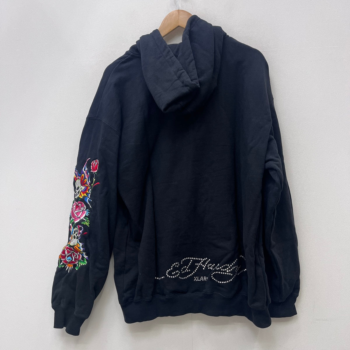X-LARGE | エクストララージ ×ED HARDY ZIP HOODED SWEAT SHIRT パーカー 101223012030 ブラック サイズ：XL【加古川店】