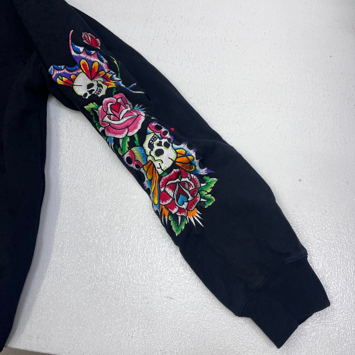 X-LARGE | エクストララージ ×ED HARDY ZIP HOODED SWEAT SHIRT パーカー 101223012030 ブラック サイズ：XL【加古川店】