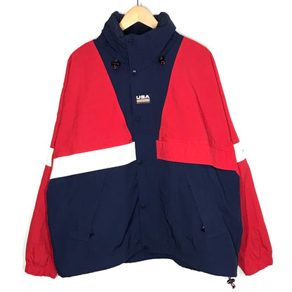 NIKE | ナイキ Swoosh Stripe Jacket ナイロンジャケット CD6374-657 ネイビー×レッド サイズ：L【倉吉店】