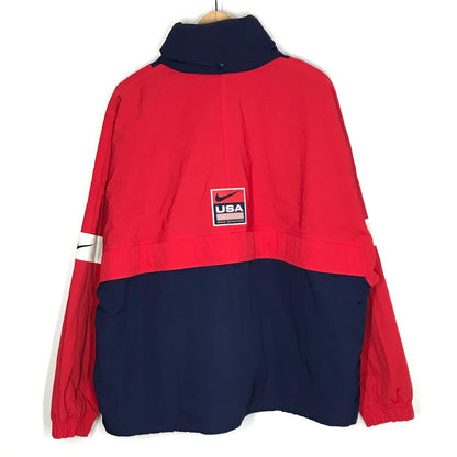 NIKE | ナイキ Swoosh Stripe Jacket ナイロンジャケット CD6374-657 ネイビー×レッド サイズ：L【倉吉店】