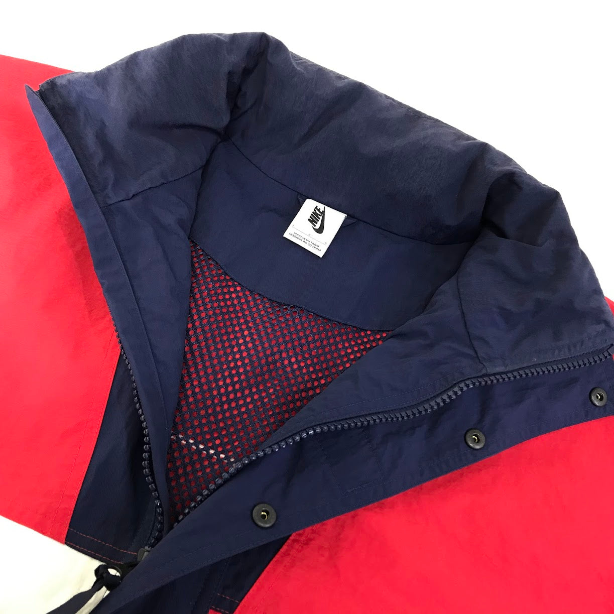 NIKE | ナイキ Swoosh Stripe Jacket ナイロンジャケット CD6374-657 ネイビー×レッド サイズ：L【倉吉店】