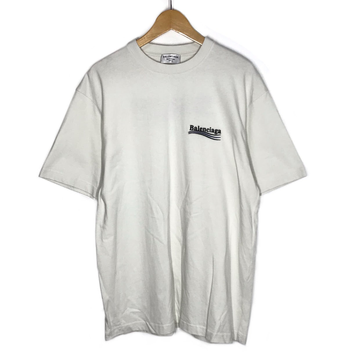 BALENCIAGA | バレンシアガ キャンペーンロゴ 半袖Ｔシャツ 641655 TKVJ1 ホワイト系 サイズ：XS【倉吉店】