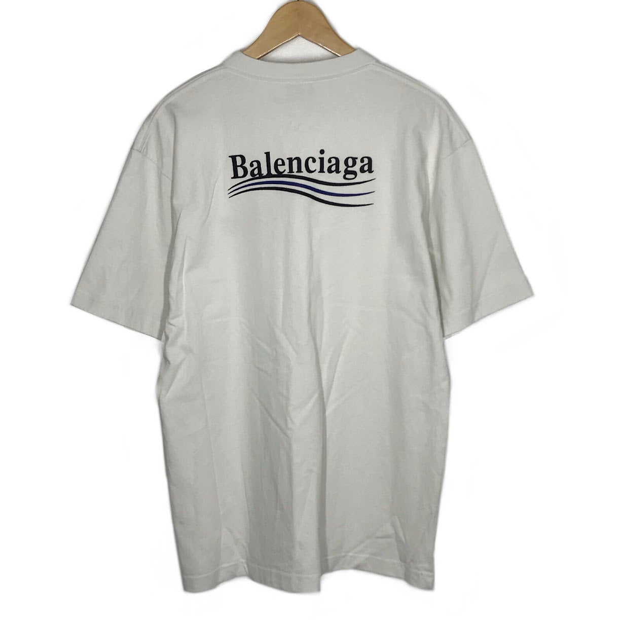 BALENCIAGA | バレンシアガ キャンペーンロゴ 半袖Ｔシャツ 641655 TKVJ1 ホワイト系 サイズ：XS【倉吉店】