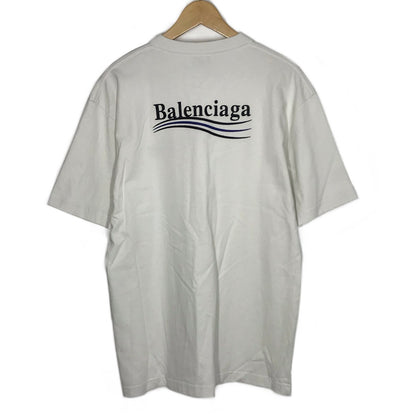 BALENCIAGA | バレンシアガ キャンペーンロゴ 半袖Ｔシャツ 641655 TKVJ1 ホワイト系 サイズ：XS【倉吉店】