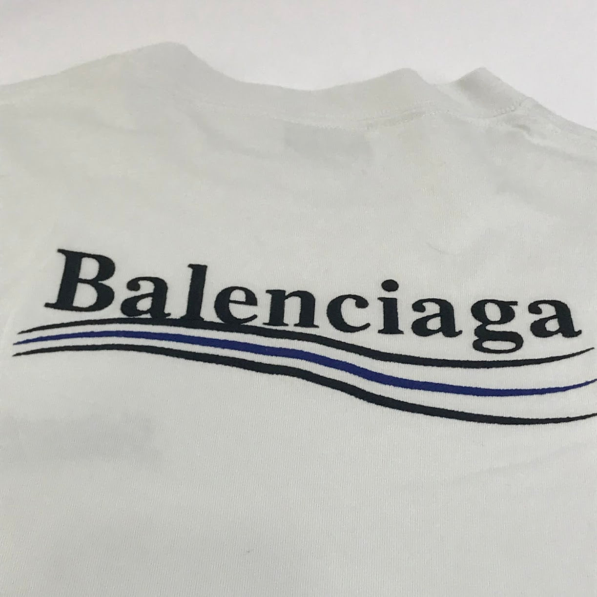 BALENCIAGA | バレンシアガ キャンペーンロゴ 半袖Ｔシャツ 641655 TKVJ1 ホワイト系 サイズ：XS【倉吉店】