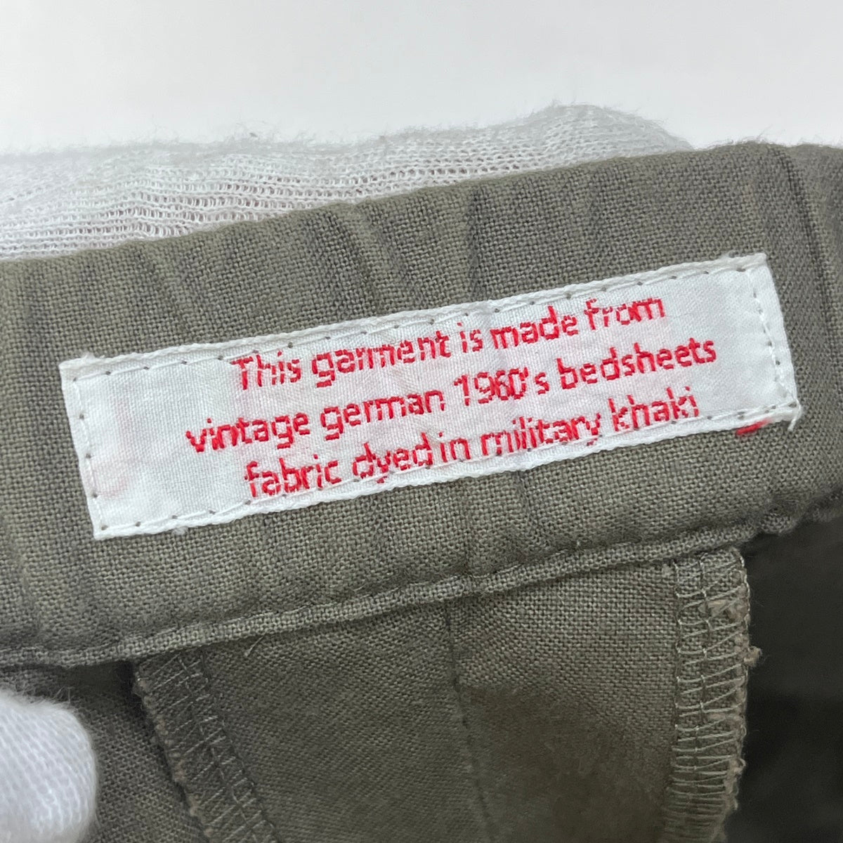 FRANK LEDER(1LDKコーナー) | フランクリーダー 60's VINTAGE BEDSHEET DRAWSTRING パンツ 0213010 カーキ サイズ：29【加古川店】