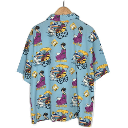 #FR2 | エフアールツー Over Sized Pattern Shirt(DOKO) オープンカラーシャツ 半袖シャツ FRS025 ブルー系 サイズ：M【倉吉店】