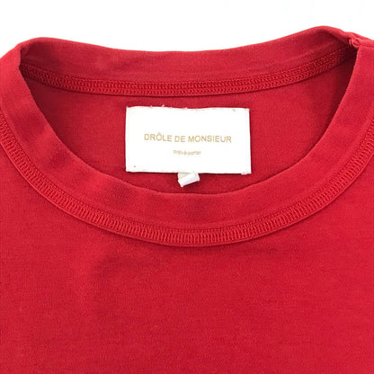 DROLE DE MONSIEUR｜ドロール・ド・ムッシュ SLOGAN NFPM T-SHIRT 半袖Ｔシャツ レッド サイズ：M【倉吉店】