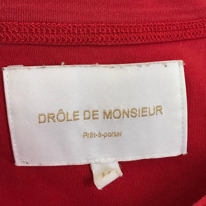 DROLE DE MONSIEUR｜ドロール・ド・ムッシュ SLOGAN NFPM T-SHIRT 半袖Ｔシャツ レッド サイズ：M【倉吉店】
