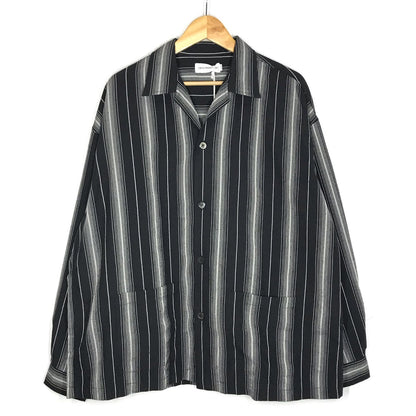 COOTIE | クーティー Dobby Chain Stripe L/S Cavana Shirt ストライプ 長袖シャツ CTE-26S413 ブラック サイズ：XL【倉吉店】