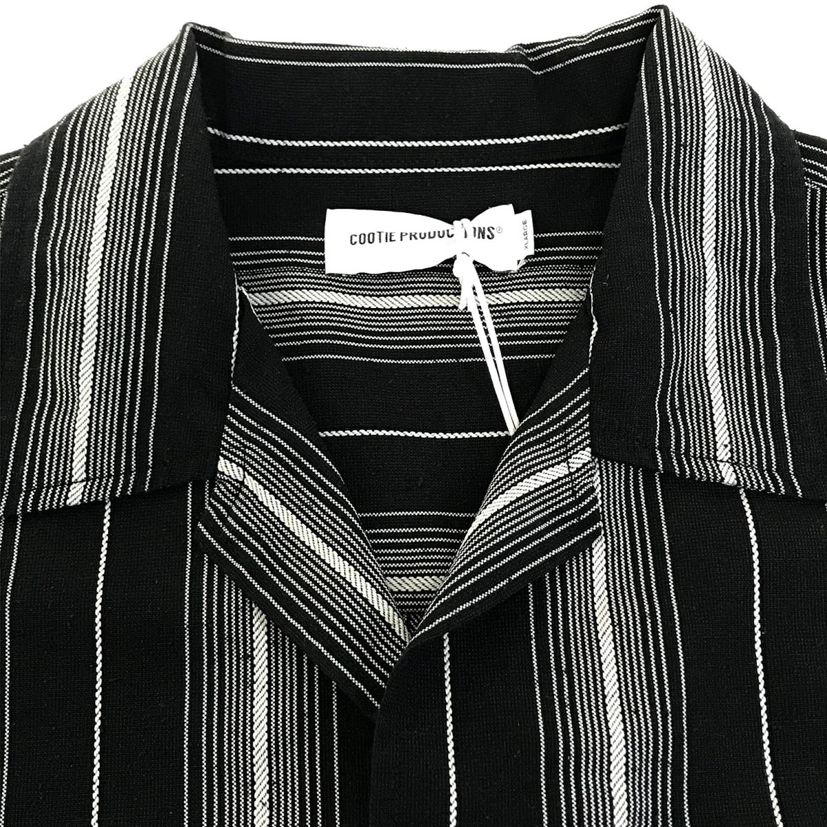 COOTIE | クーティー Dobby Chain Stripe L/S Cavana Shirt ストライプ 長袖シャツ CTE-26S413 ブラック サイズ：XL【倉吉店】