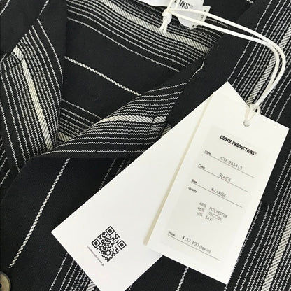 COOTIE | クーティー Dobby Chain Stripe L/S Cavana Shirt ストライプ 長袖シャツ CTE-26S413 ブラック サイズ：XL【倉吉店】