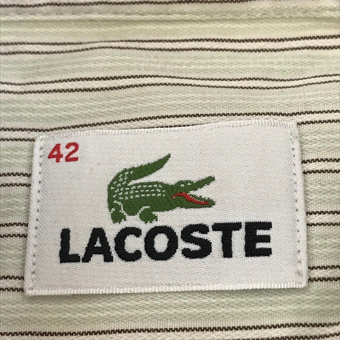 LACOSTE | ラコステ ストライプ柄 長袖シャツ CF267S サイズ：42【倉吉店】