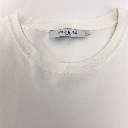MAISON KITSUNE | メゾンキツネ ダブルフォックスヘッド パッチ クラシック 半袖Ｔシャツ BU00103KJ0008 ホワイト サイズ：L【倉吉店】【代金引換不可・日時指定不可】【ポスト投函】