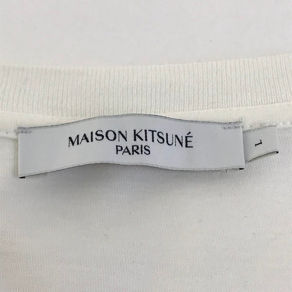 MAISON KITSUNE | メゾンキツネ ダブルフォックスヘッド パッチ クラシック 半袖Ｔシャツ BU00103KJ0008 ホワイト サイズ：L【倉吉店】【代金引換不可・日時指定不可】【ポスト投函】