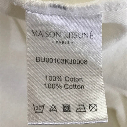 MAISON KITSUNE | メゾンキツネ ダブルフォックスヘッド パッチ クラシック 半袖Ｔシャツ BU00103KJ0008 ホワイト サイズ：L【倉吉店】【代金引換不可・日時指定不可】【ポスト投函】