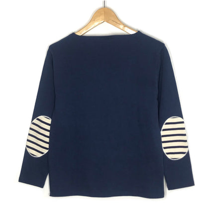 SAINT JAMES | セントジェームス OUESSANT ELBOW PATCH 長袖Ｔシャツ ネイビー【倉吉店】