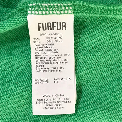 furfur | ファーファー ロゴ刺繍ウエストリブスウェットワンピース ワンピース RWCO245032 グリーン【倉吉店】