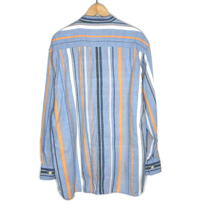 Nigel Cabourn | ナイジェルケーボン ストライプ 長袖シャツ 8049-12-10110 ブルー サイズ：S【倉吉店】