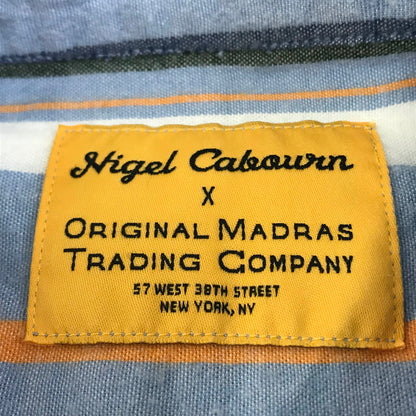 Nigel Cabourn | ナイジェルケーボン ストライプ 長袖シャツ 8049-12-10110 ブルー サイズ：S【倉吉店】