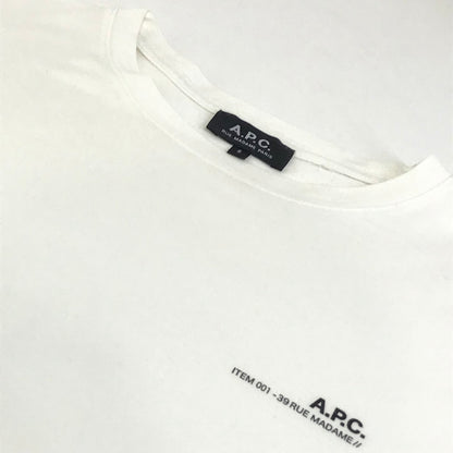 A.P.C | アーペーセー ワンポイントプリント 半袖Ｔシャツ ホワイト サイズ：S【倉吉店】【代金引換不可・日時指定不可】【ポスト投函】