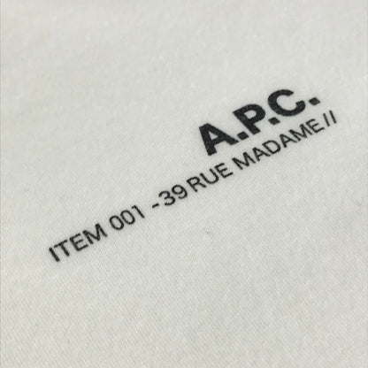 A.P.C | アーペーセー ワンポイントプリント 半袖Ｔシャツ ホワイト サイズ：S【倉吉店】【代金引換不可・日時指定不可】【ポスト投函】