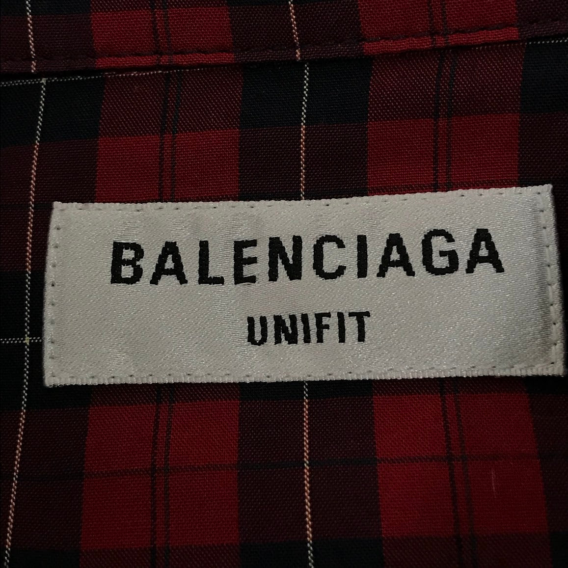BALENCIAGA | バレンシアガ ロゴ刺繍 チェックシャツ 長袖シャツ 681004 レッド サイズ：XXS【倉吉店】