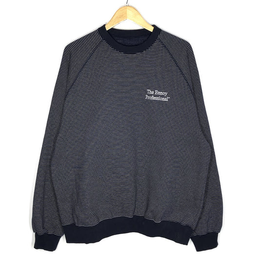 The Ennoy Professional｜エンノイ BOADER CREW NECK SWEAT ボーダー柄 スウェット AW25BRENCT01NTL ネイビー サイズ：XL【倉吉店】