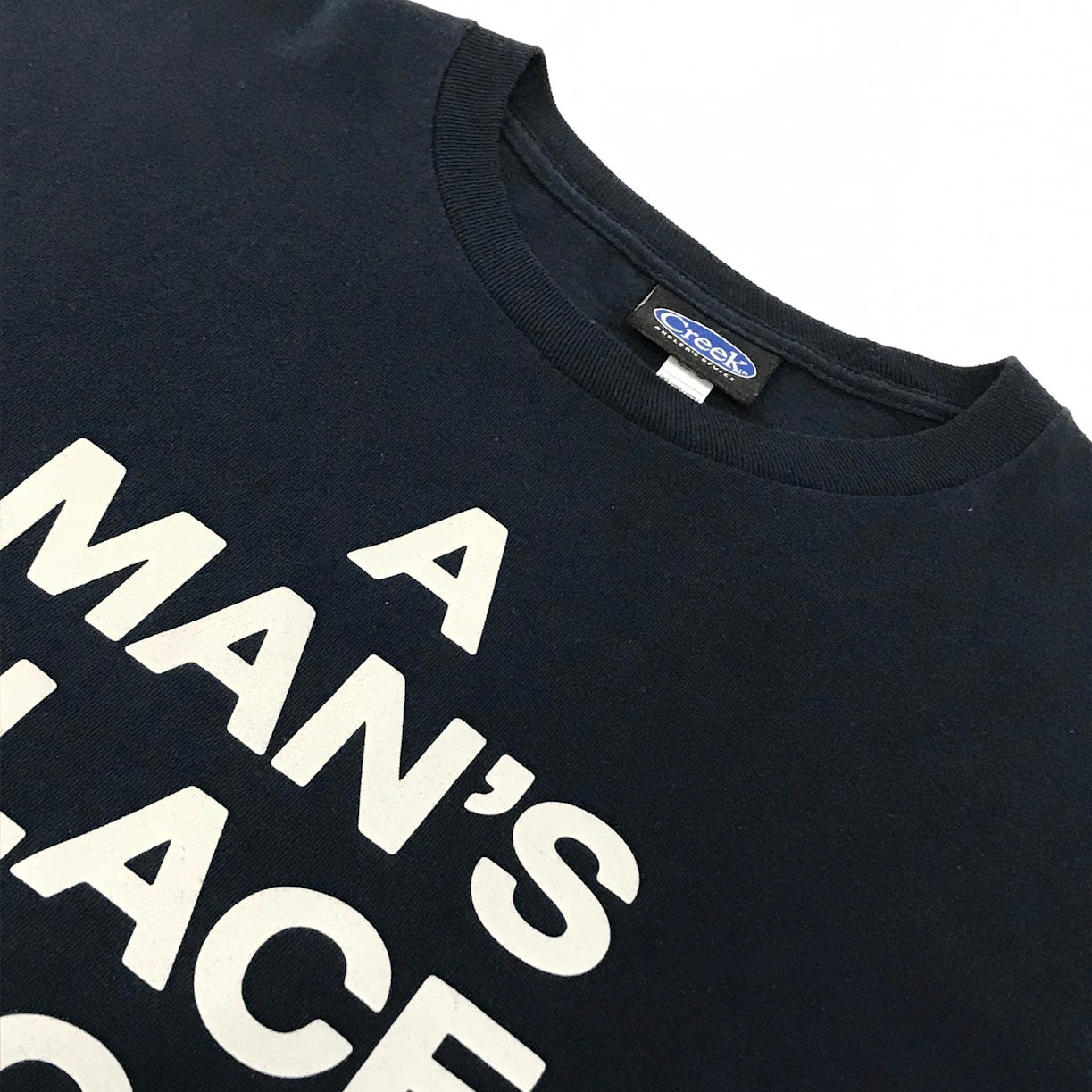 CREEK | クリーク A MANS PLACE IS ON HIS BOAT 半袖Ｔシャツ ネイビー サイズ：XL【倉吉店】