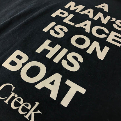 CREEK | クリーク A MANS PLACE IS ON HIS BOAT 半袖Ｔシャツ ネイビー サイズ：XL【倉吉店】