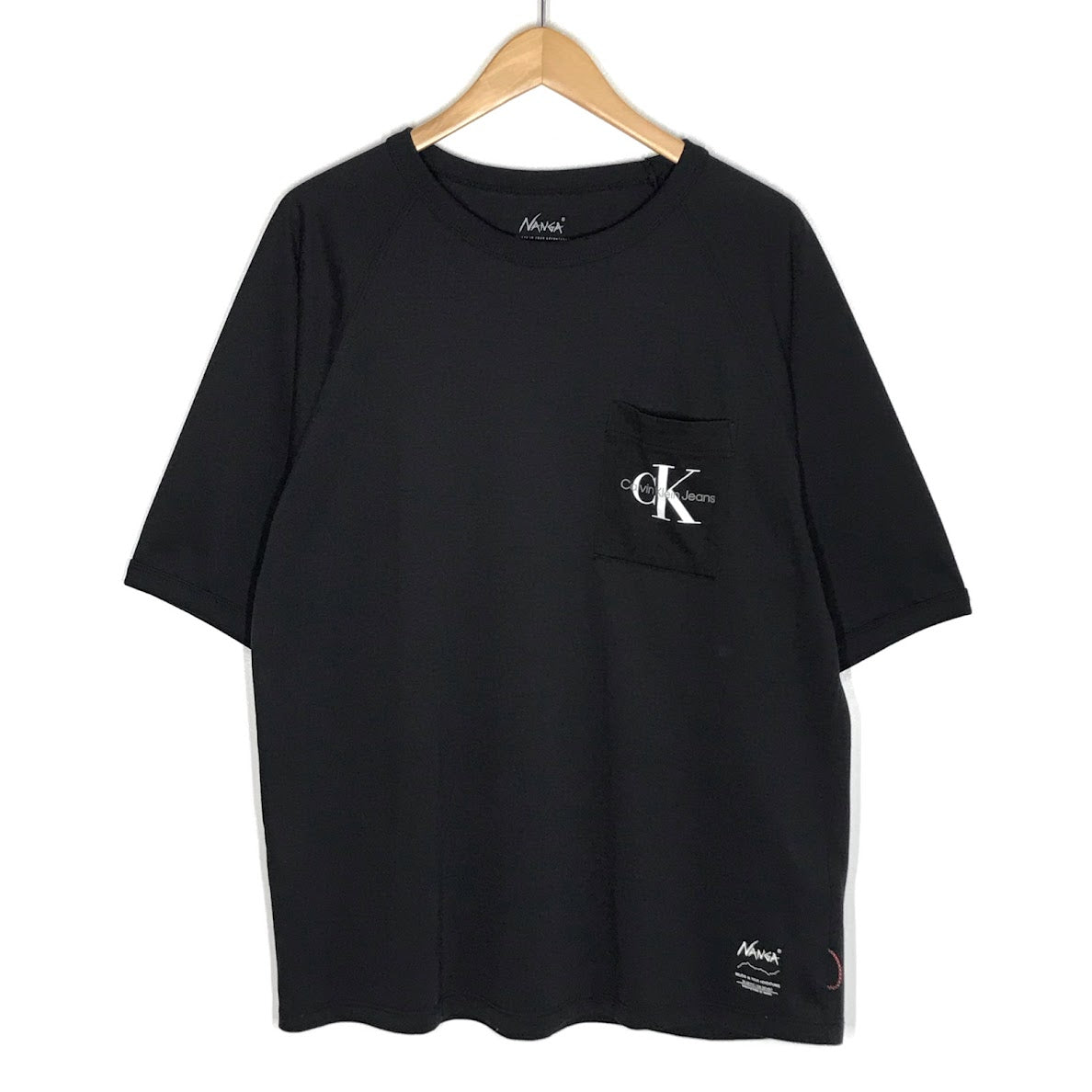NANGA | ナンガ × Calvin Klein(カルバンクライン) 半袖Ｔシャツ ブラック サイズ：L【倉吉店】【代金引換不可・日時指定不可】【ポスト投函】