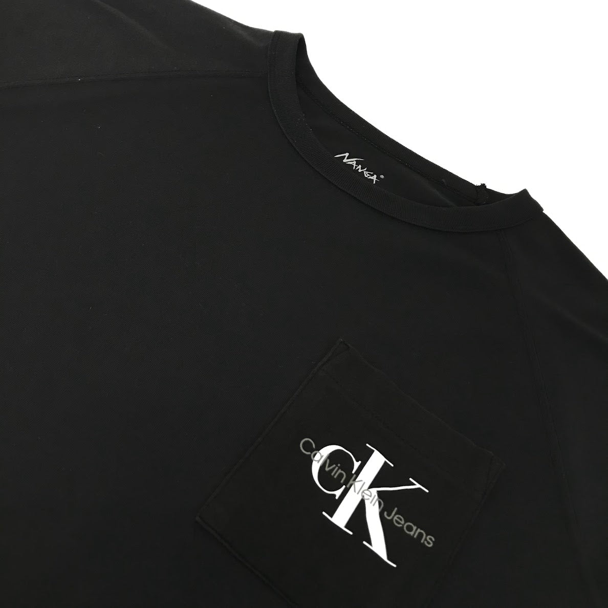 NANGA | ナンガ × Calvin Klein(カルバンクライン) 半袖Ｔシャツ ブラック サイズ：L【倉吉店】【代金引換不可・日時指定不可】【ポスト投函】