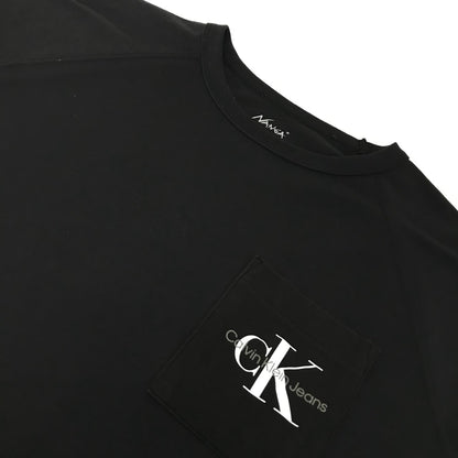NANGA | ナンガ × Calvin Klein(カルバンクライン) 半袖Ｔシャツ ブラック サイズ：L【倉吉店】【代金引換不可・日時指定不可】【ポスト投函】