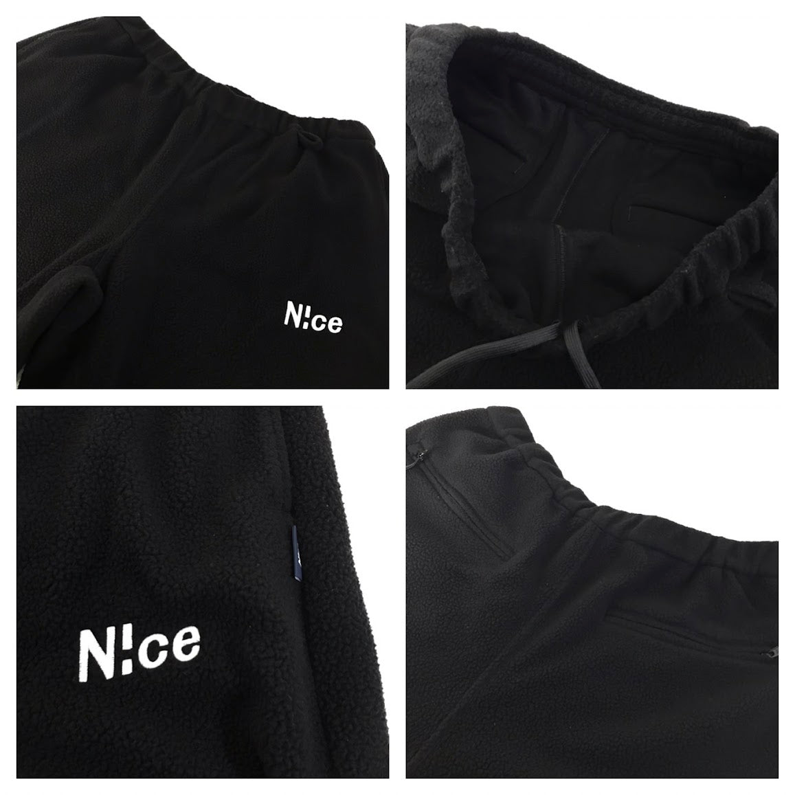 N!ce shop｜ナイスショップ Fleece Trousers Black フリース セットアップ セットアップ NC-JKPT02 ブラック サイズ：XL【倉吉店】
